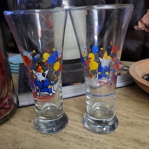 Spuds Mackenzie pilsner glasses Bud Light